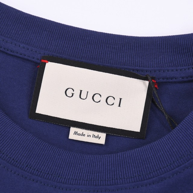 Gucci古奇專櫃古馳2023FW新款口袋刺繡T恤 男女同款 tzy2605